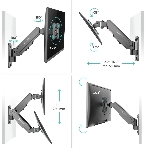 Кронштейн (держатель) ONKRON G120 для телевизора 13'-34' дюймов настенный, черный, фото8