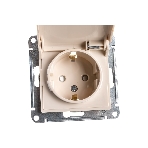 Механизм розетки 1-м СП AtlasDesign 16А IP20 с заземл. защ. шторки с крышкой беж., фото4