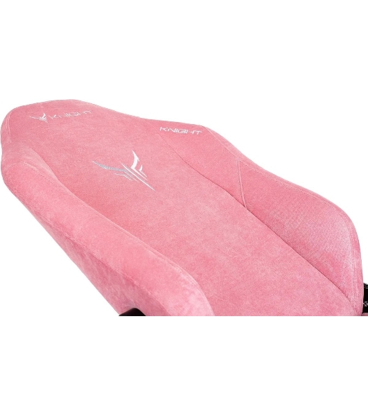 Кресло Knight N1 Fabric розовый, велюр, 120 кг, механизм качания