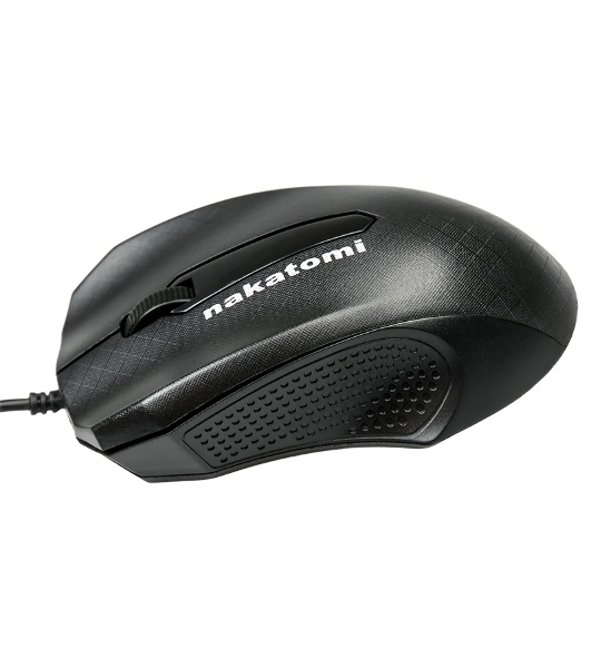 Мышь проводная Nakatomi MON-07U черный, 800 dpi, USB, кнопки - 3