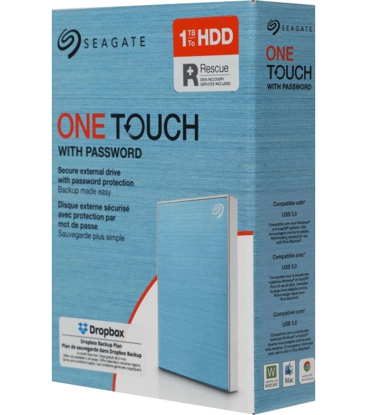 Жесткий диск Seagate One Touch STKY1000402 USB 3.0 1Tb 2.5' голубой
