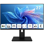 Монитор 27' Aiwa MQ272A IPS 2560x1440, 100 Гц, 4 мс, 16:9, 300 кд/м², HDMI 2.0, DP 1.2, USB-C, 3.5 Jack, динамики (2x3 Вт), FreeSync, G-Sync, черный, фото 1