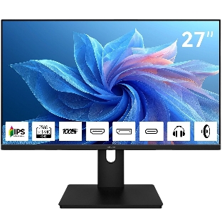 Монитор 27' Aiwa MQ272A IPS 2560x1440, 100 Гц, 4 мс, 16:9, 300 кд/м², HDMI 2.0, DP 1.2, USB-C, 3.5 Jack, динамики (2x3 Вт), FreeSync, G-Sync, черный
