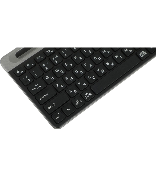 Клавиатура беспроводная A4Tech Fstyler FBK25, USB, Bluetooth/Радиоканал, черный/серый