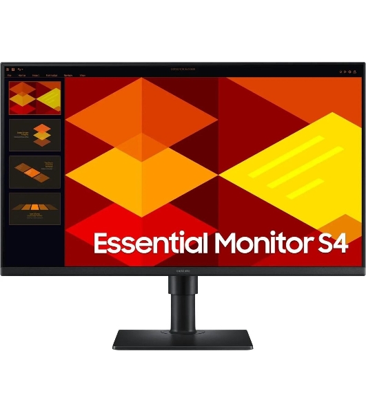 Монитор 27' Samsung Essential S4 LS27D400GAIXCI IPS 1920x1080, 100 Гц, 5 мс, 16:9, 250 кд/м², 2xHDMI, DP, 2xUSB-A 2.0, 1x3.5 мм, черный