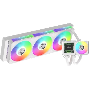 Система жидкостного охлаждения Formula V Line Cryo Wing Digi 360 WH, 360мм, LCD 2.73', 3x120мм, ARGB fans, LGA115X/1200/1700/1851/1366/2011/2066, AM3/AM4/AM5/Ryzen3/Ryzen5/Ryzen7/Threadripper/RT4