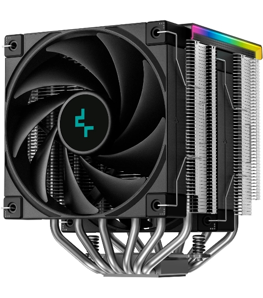 Кулер для процессора DEEPCOOL AK620 DIGITAL SE LGA20XX/1700/1200/115X/AM5/AM4 (9шт/кор, TDP 260W, PWM, DUAL Fan 120мм, 6 тепл. трубок, ARGb, черный) RET (R-AK620-BKADMN-GJD)