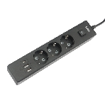 Бытовой удлинитель PowerCube, 3 р с/з вык.,3USB, 3500 Вт, 16А, 1.9 м, 3x1,0 черный PC-6B-2M, фото2