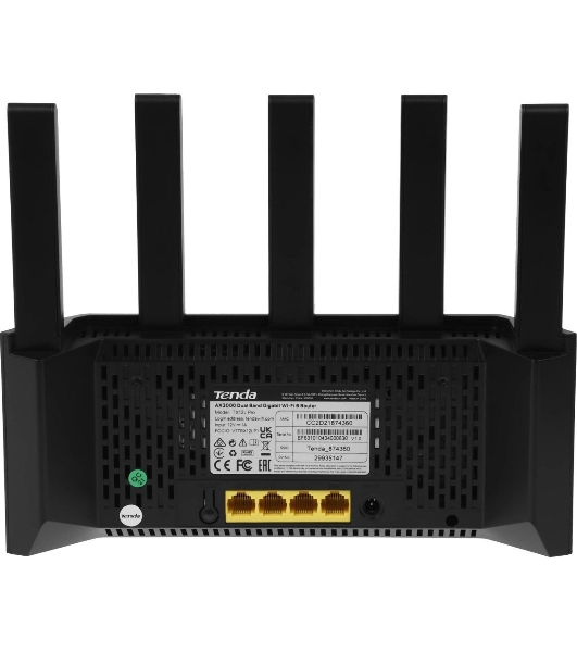 Двухдиапазонный Wi-Fi 6 роутер Tenda TX2L Pro AX1500, до 300 Мбит/с на 2,4 ГГц + до 1201 Мбит/с на 5 ГГц, LAN 3x1Gbит/с