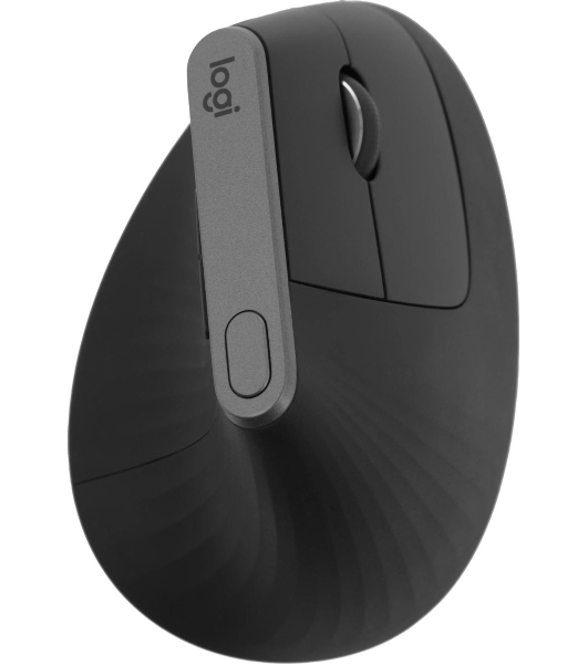 Мышь беспроводная/проводная Logitech MX Vertical графитовый, 4000 dpi, радиоканал, Bluetooth, USB, кнопки - 6