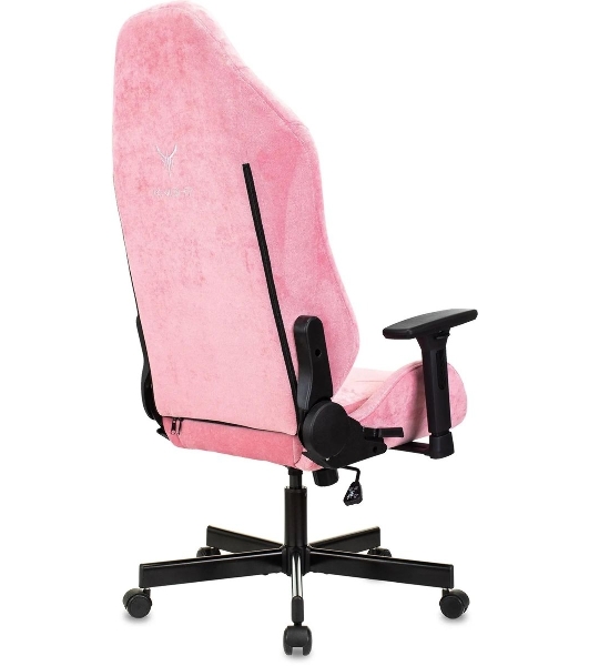 Кресло Knight N1 Fabric розовый, велюр, 120 кг, механизм качания