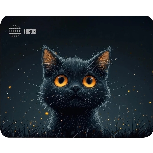 Коврик для мыши Cactus черный Cat 250x200x3мм (CS-MPC-D09S)