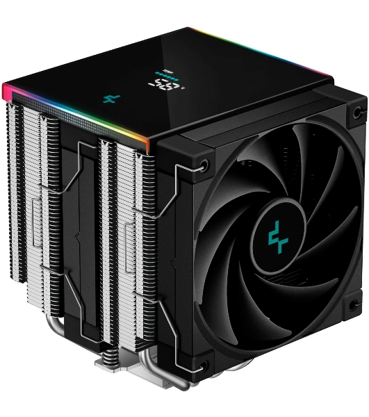 Кулер для процессора DEEPCOOL AK620 DIGITAL SE LGA20XX/1700/1200/115X/AM5/AM4 (9шт/кор, TDP 260W, PWM, DUAL Fan 120мм, 6 тепл. трубок, ARGb, черный) RET (R-AK620-BKADMN-GJD)