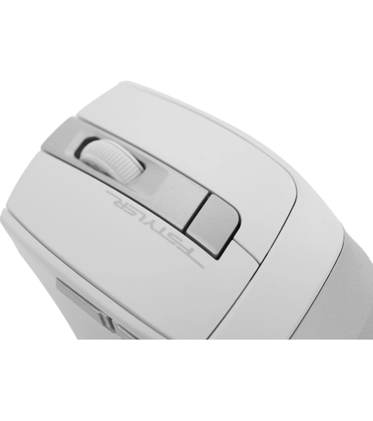 Мышь беспроводная A4Tech Fstyler FG35 серебристый/белый, 2000 dpi, радиоканал, USB, кнопки - 6