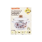 Кастрюля Appetite 1RD221М Roses с крышкой, эмалированная сталь, цилиндрическая 5,5 л, фото2