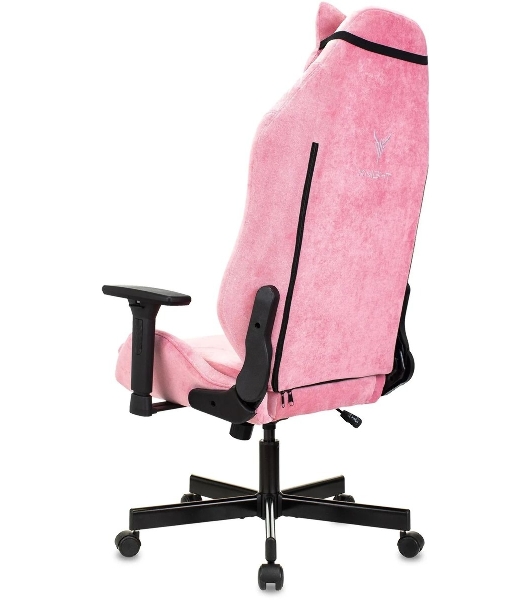 Кресло Knight N1 Fabric розовый, велюр, 120 кг, механизм качания