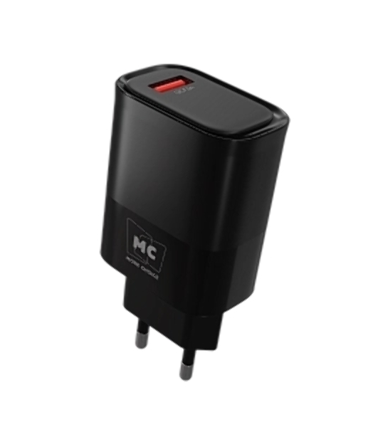 Сетевое зарядное устройство MORE CHOICE (4620202553393) NC09a 1USB 3.0A QC3.0 15W б, черный