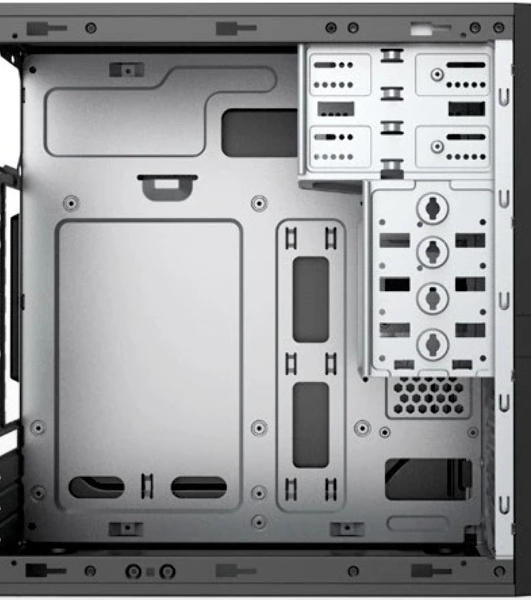 Компьютерный корпус с блоком питания 450Вт. Case Foxline FL-733, mATX, 2x5.25EXT, 2x3.5EXT, 5x3.5INT, 2xUSB 2.0, HDA, w/o FAN, w/450W ATX PSU, w/1.2m EU pwr cord