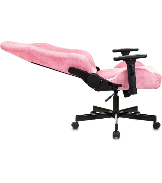 Кресло Knight N1 Fabric розовый, велюр, 120 кг, механизм качания