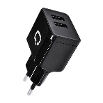 Сетевое зарядное устройство Qumo Energy (Charger 0062), 2 USB, 3.1A, Micro USB cable, черный, фото 1