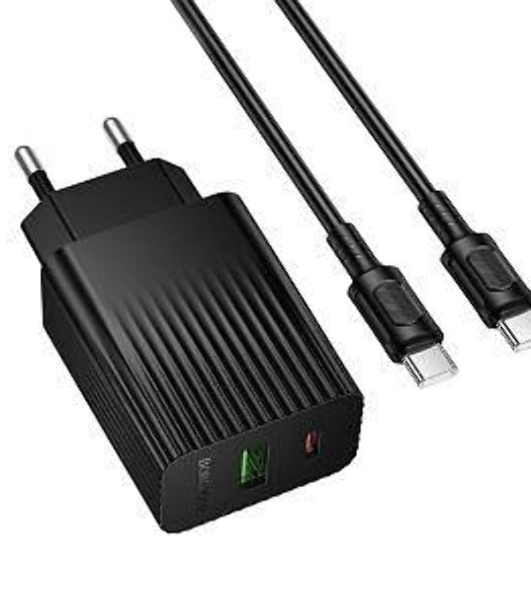 Сетевое зарядное устройство BOROFONE (6941991122798) BAS74Aaa 1USB+1Type-C 3.0A QC3.0 PD20W для Type-C Type-C черный