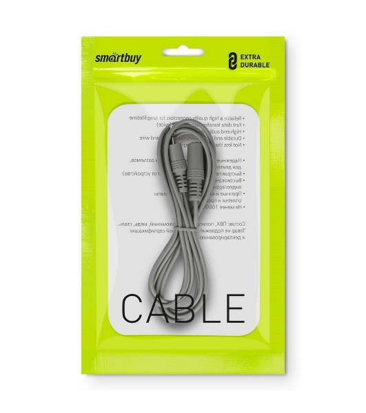 Кабель-удлинитель Smartbuy 3.5 Jack (M) - 3.5 Jack (F), стерео, аудио, 1,8 м, пакете (KA-321-350)