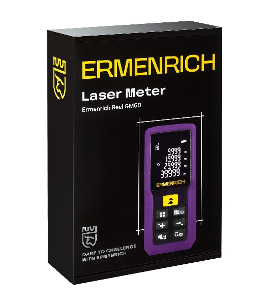 Лазерная рулетка ERMENRICH Reel PRO GM60, фиолетовый