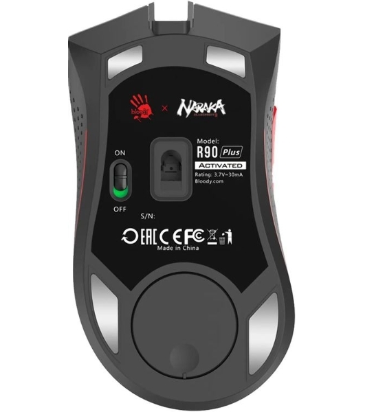 Мышь беспроводная A4Tech Bloody R90 Plus Naraka белый, 5000 dpi, радиоканал, USB, кнопки - 8