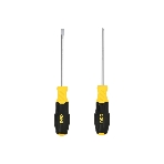 Набор отверток Deli DL630002N 2шт SL6x125 + PH2x125 сталь Cr-V, двухкомпонентная прорезиненная рукоять, фото 1