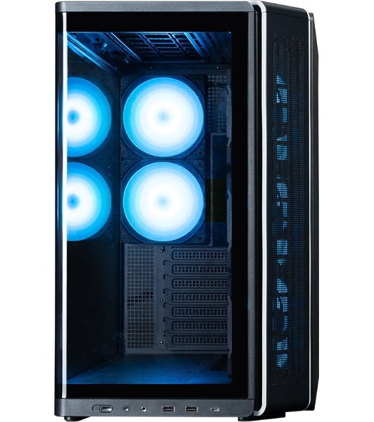 Компьютерный корпус ZALMAN MidTower P60 black (ATX, без БП, 2xUSB 3.0+USB Type C, 5x120мм ARGb) (Zalman P60 Black)