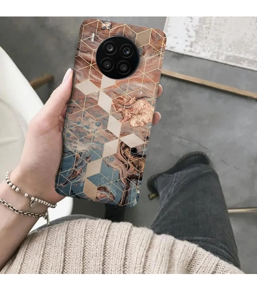 Чехол (клип-кейс) Gresso Meridian, для Honor 50 Lite, золотистый/синий gr17aaae8878