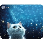 Коврик для мыши Cactus белый Cat 300x250x3мм (CS-MPC-D11M), фото 1