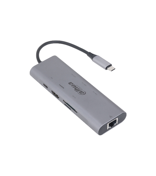 USB-концентратор Dahua TC38, USB Type-C, USB 3.0 + HDMI + RJ45 + SD/TF + PD Docking Station, USB