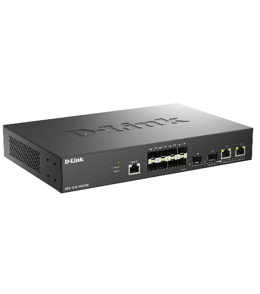 Коммутатор D-Link DGS-1210-10XS/ME/C1A, 8×1 Гбит/с SFP + 2×10 Гбит/с Combo, управляемый