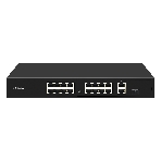Коммутатор GIGALINK GL-SW-F005-16P, 16×100 Мбит/с PoE + 2×1 Гбит/с + 1×1 Гбит/с SFP, неуправляемый, фото 1