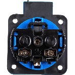 Розетка панельная IEK MAGNUM PSN71-016-3-2-44-K07 2P+PE 16А IP44 РП11-3 с защ. крышкой с заземл. син., фото3