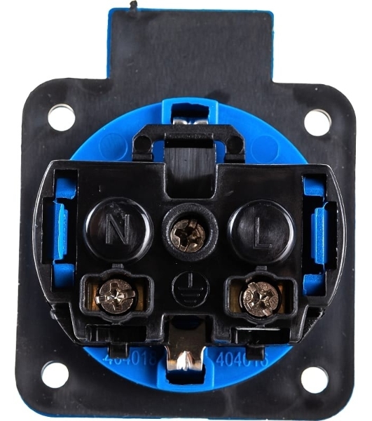 Розетка панельная IEK MAGNUM PSN71-016-3-2-44-K07 2P+PE 16А IP44 РП11-3 с защ. крышкой с заземл. син.