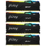 Оперативная память Kingston Fury Beast, DDR5, 128Gb (4x32Gb), 5600MHz, CL40, DIMM, радиатор, RGB, черный, фото 1