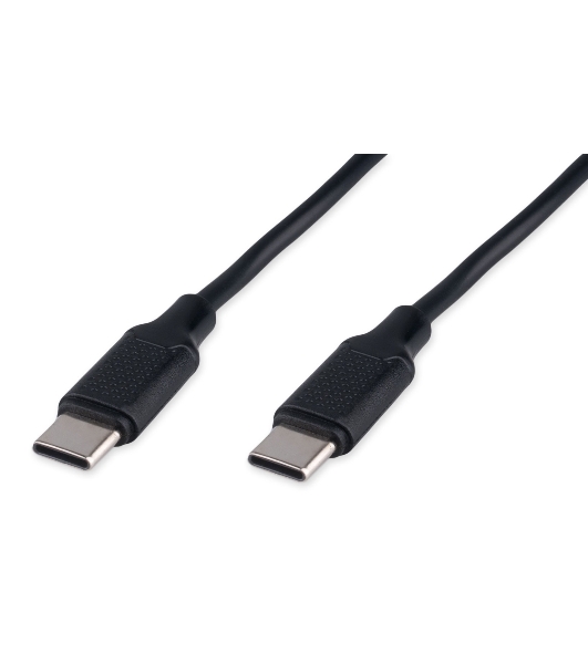Кабель USB2.0 Cablexpert CC-USB2-CMCM-60-1M, Type-C/Type-C, 3A, 60Вт, PD/QC3.0, медь, 1м, черный, пакет