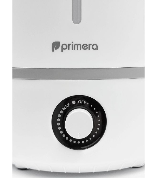 Увлажнитель воздуха Primera HUP-R1060-TA белый, 20 м², 6 л, ультразвуковой, производительность 280 мл/ч, ароматизация, регулировка направления пара, механическое управление