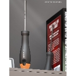 Крестовая отвертка 'Home Series Gray' Deli HT1203C PH0x75мм Эксклюзивный дизайн, рукоятка из высококачественного софттач пластика, фото2