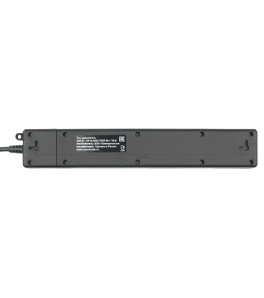 Бытовой удлинитель PowerCube, 4 р с/з вык.,3USB, 3500 Вт, 16А, 1.9 м, 3x1,0 черный PC-7B-2M