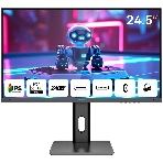 Монитор 24.5' Aiwa MD2510 IPS 1920x1080, 240 Гц, 1 мс, 16:9, 350 кд/м², 2xHDMI 2.0, 2xDP 1.2, 3.5 Jack, динамики (2x3 Вт), FreeSync, G-Sync, черный, фото 1