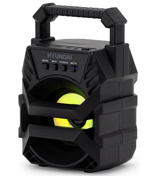 Колонка портативная Hyundai H-PS1000 черный 9 Вт 1.0 BT/USB 10м 500mAh