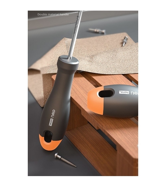 Крестовая отвертка 'Home Series Gray' Deli HT1203C PH0x75мм Эксклюзивный дизайн, рукоятка из высококачественного софттач пластика