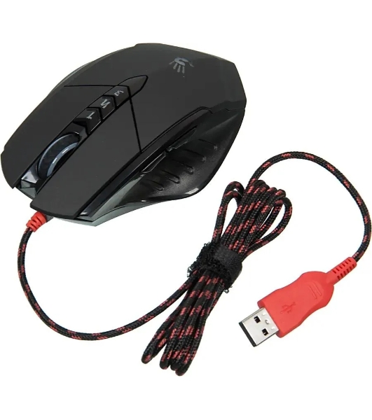 Мышь проводная A4Tech Bloody V7 черный, 3200 dpi, USB Type-A, кнопки - 8