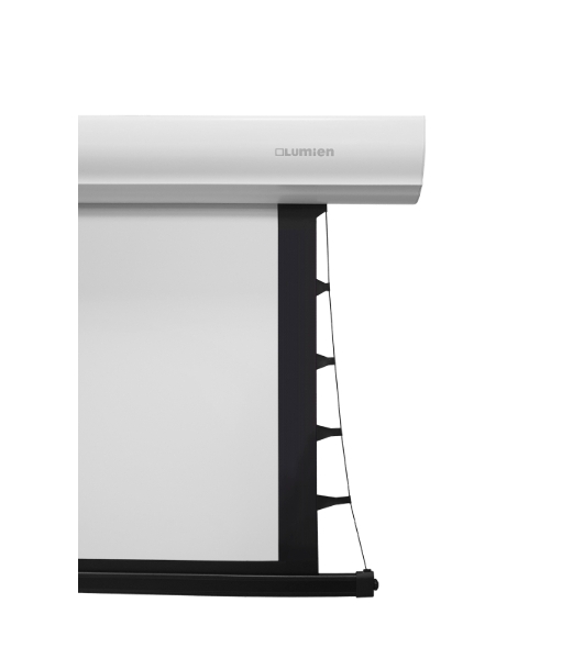 Экран с электроприводом Lumien Cinema Control 219x362 см (раб.область 198х352 см) (159') Matte White FiberGlass черная кайма по периметру, доп.черная область 10 см, триггер., RS232, IR, RF управл. в комплекте, цвет корпуса 'титаниум' 16:9
