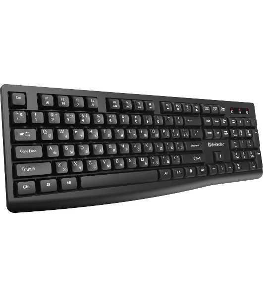 Комплект клавиатура+мышь Defender C-972 беспроводной, USB, 1600 DPI, черный