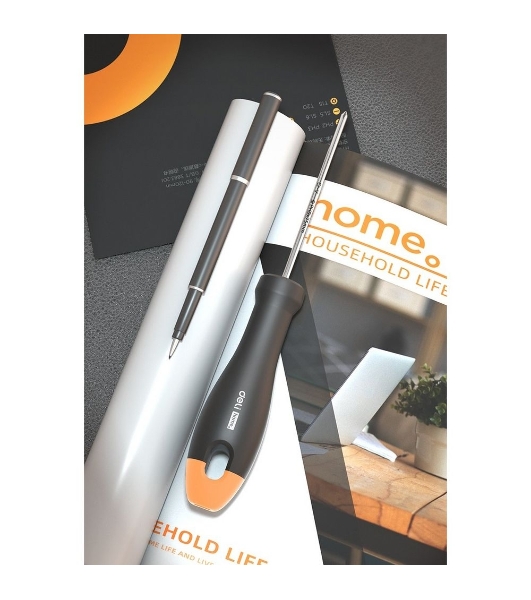 Крестовая отвертка 'Home Series Gray' Deli HT1203C PH0x75мм Эксклюзивный дизайн, рукоятка из высококачественного софттач пластика