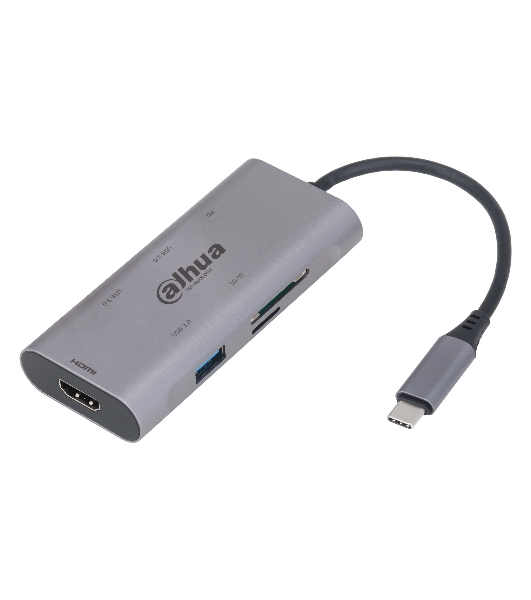 USB-концентратор Dahua TC37, USB Type-C, USB 3.0 + HDMI + SD/TF + PD Docking Station, USB